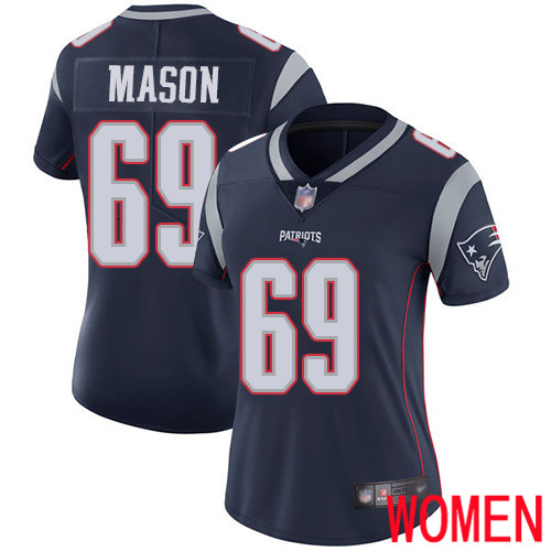 New England Patriots Football #69 Vapor Limited Navy Blue Women Shaq Mason Home NFL Jersey->youth nfl jersey->Youth Jersey
